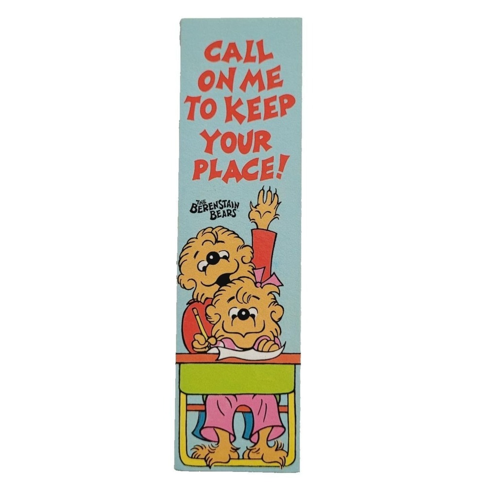 Vintage 90s Berenstain Bears Bookmark, Brother Sister School, 1991 Antioch Z-578
